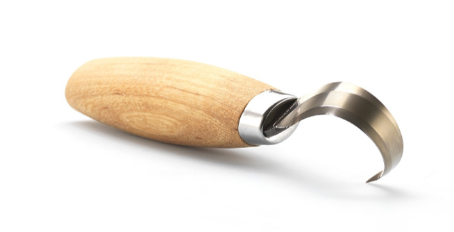 Нож Morakniv Hook Knife 164 Right Hand ложкорез, сталь Sandvik 12C27, рукоять береза