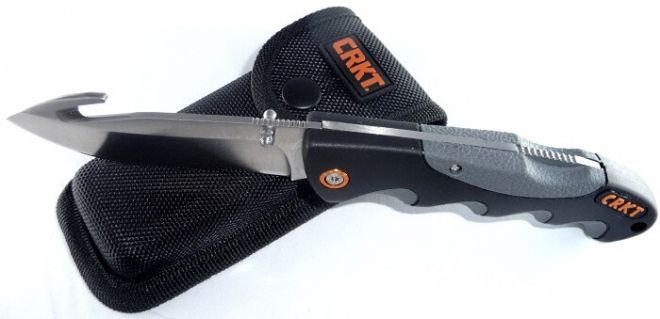 Нож с фиксированным клинком CRKT Free Range Hunter with Gut Hook, сталь 8Cr13MoV, рукоять термопластик