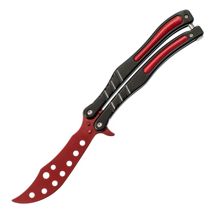 Тренировочный нож-бабочка (балисонг) CS GO Red/Black