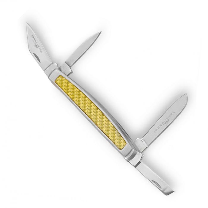 Складной нож Camillus Yello-Jaket 4-blade Congress Pocket, сталь AUS-8, рукоять Carbon Fiber, сталь