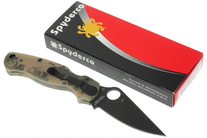 Складной нож Spyderco Paramilitary™, сталь CPM® S30V™, рукоять G10, камуфляж (Digi Camo)